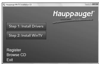 HAUPPAGE HVR-1100/1300 - Installation des pilotes et applications wintv - 1