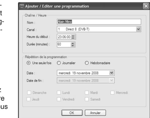 HAUPPAGE HVR-1100/4000 - Planifier un enregistrement - 1