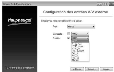 HAUPPAGE HVR-3300/4400 - Source externe (entrée audio/video) - 1