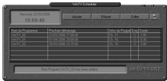 HAUPPAGE NOVA-T-500 - Wintv-scheduler &amp; le double enregistrement - 2