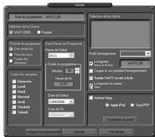 HAUPPAGE NOVA-T-500 - Wintv-scheduler &amp; le double enregistrement - 3