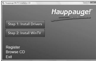HAUPPAGE NOVA-T-STICK - Note : si vous avez un logiciel antivirus sur votre PC, veuillez le désactiver pendant l'installation de votre wintv. - 2