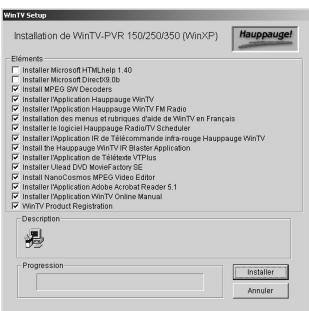 HAUPPAGE PVR-150/250/350 - Installation des logiciels - 1