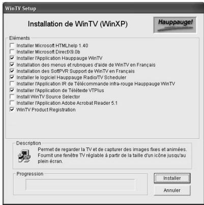 HAUPPAGE WINTV-EXPRESS - Installation des logiciels pour wintv - 1