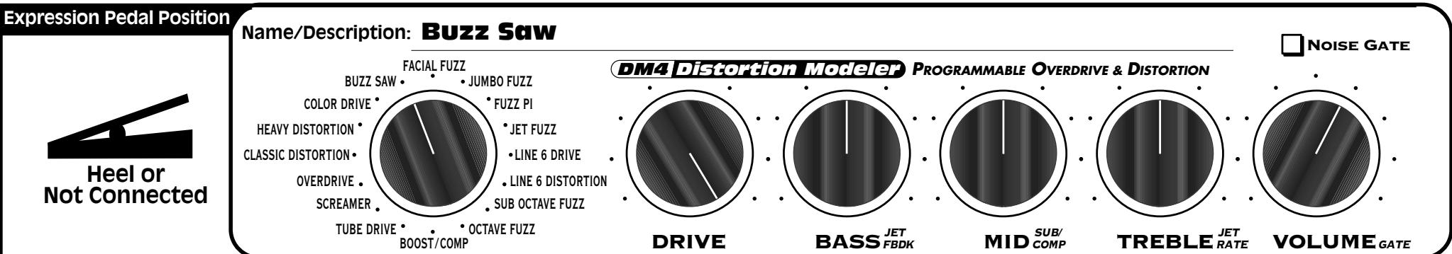 LINE 6 DM4 - DM4 Distortion Modeler - Effect Presets Reference Guide - 1