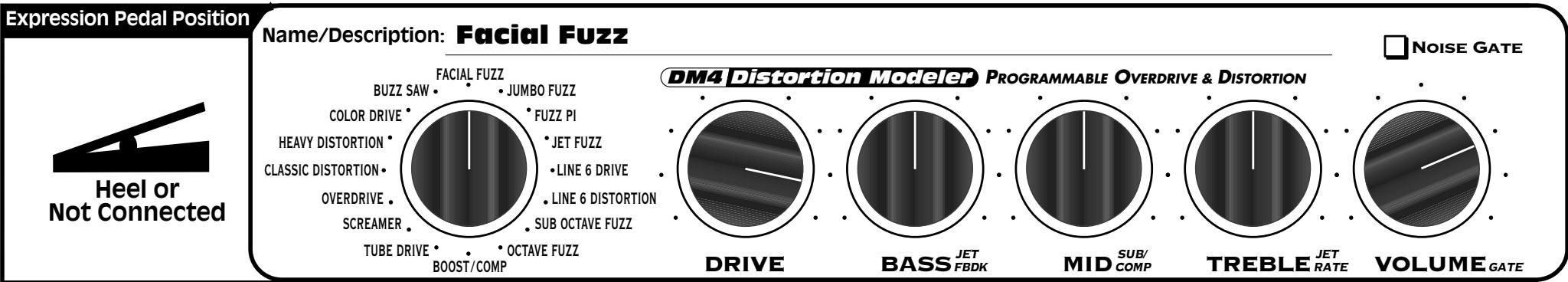 LINE 6 DM4 - DM4 Distortion Modeler - Effect Presets Reference Guide - 3