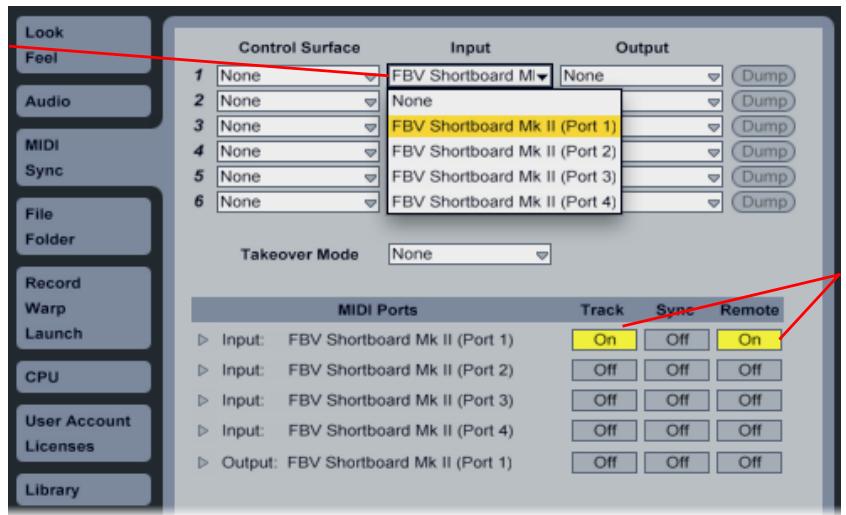 LINE 6 FBV MKII SERIES CONTROLLER - POD Farm 2 Plug-In - MIDI Input Configuration - 1