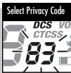 COBRA MICROTALK MT 800 - To Select a DCS Privacy Code: - 3