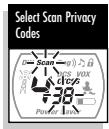 COBRA MICROTALK MT 800 - To Scan Privacy Codes: - 3