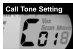 COBRA PR 3100 DX - Ten (10) Call Tone Settings - 2