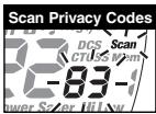 COBRA CXT400C - To scan privacy codes: - 1