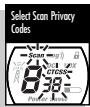 COBRA MT 600 - To Scan Privacy Codes: - 1