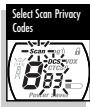 COBRA MT 600 - To Scan DCS Privacy Codes: - 4