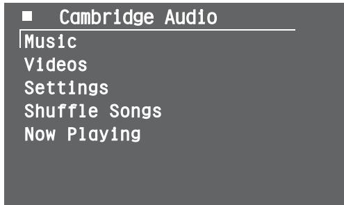 CAMBRIDGE AUDIO ID50 - ③ Menus - 1