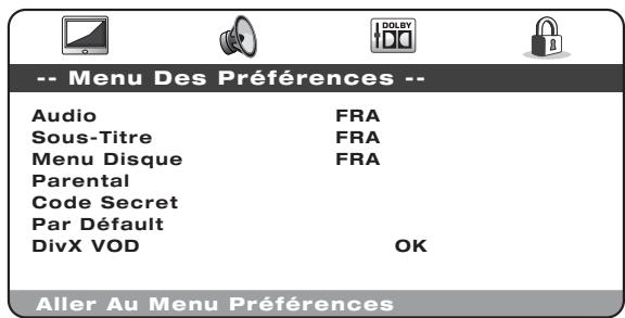 CAMBRIDGE AUDIO AZUR 540D - Menu des préférences - 1