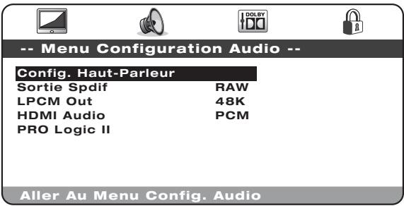 CAMBRIDGE AUDIO AZUR 540D - Menu de configuration audio - 1