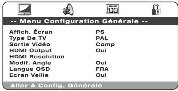 CAMBRIDGE AUDIO AZUR 540D - Menu de configuration vidéo - 1