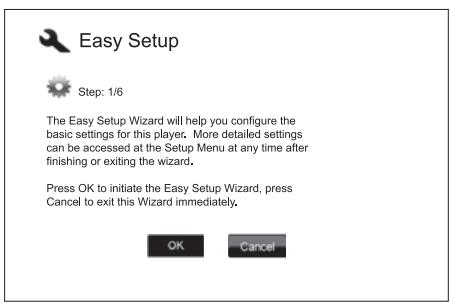 CAMBRIDGE AUDIO AZUR 751BD - Accessing the Easy Setup Wizard - 1