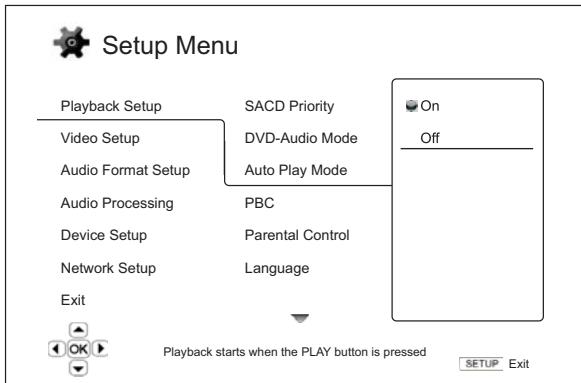 CAMBRIDGE AUDIO AZUR 751BD - Using the Setup Menu System - 1