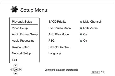 CAMBRIDGE AUDIO AZUR 751BD - Using the Setup Menu System - 2