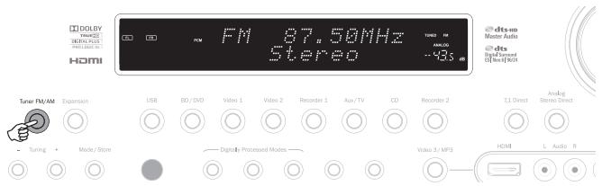 CAMBRIDGE AUDIO AZUR 751R - Using the tuner - 1