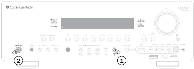 CAMBRIDGE AUDIO AZUR 751R - Controlling Zone 2 from the main room - 1