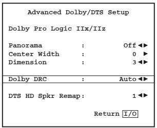 CAMBRIDGE AUDIO AZUR 751R - Advanced Dolby/DTS adjustments - 1