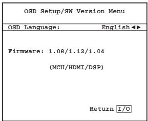 CAMBRIDGE AUDIO AZUR 751R - OSD setup/software version - 1