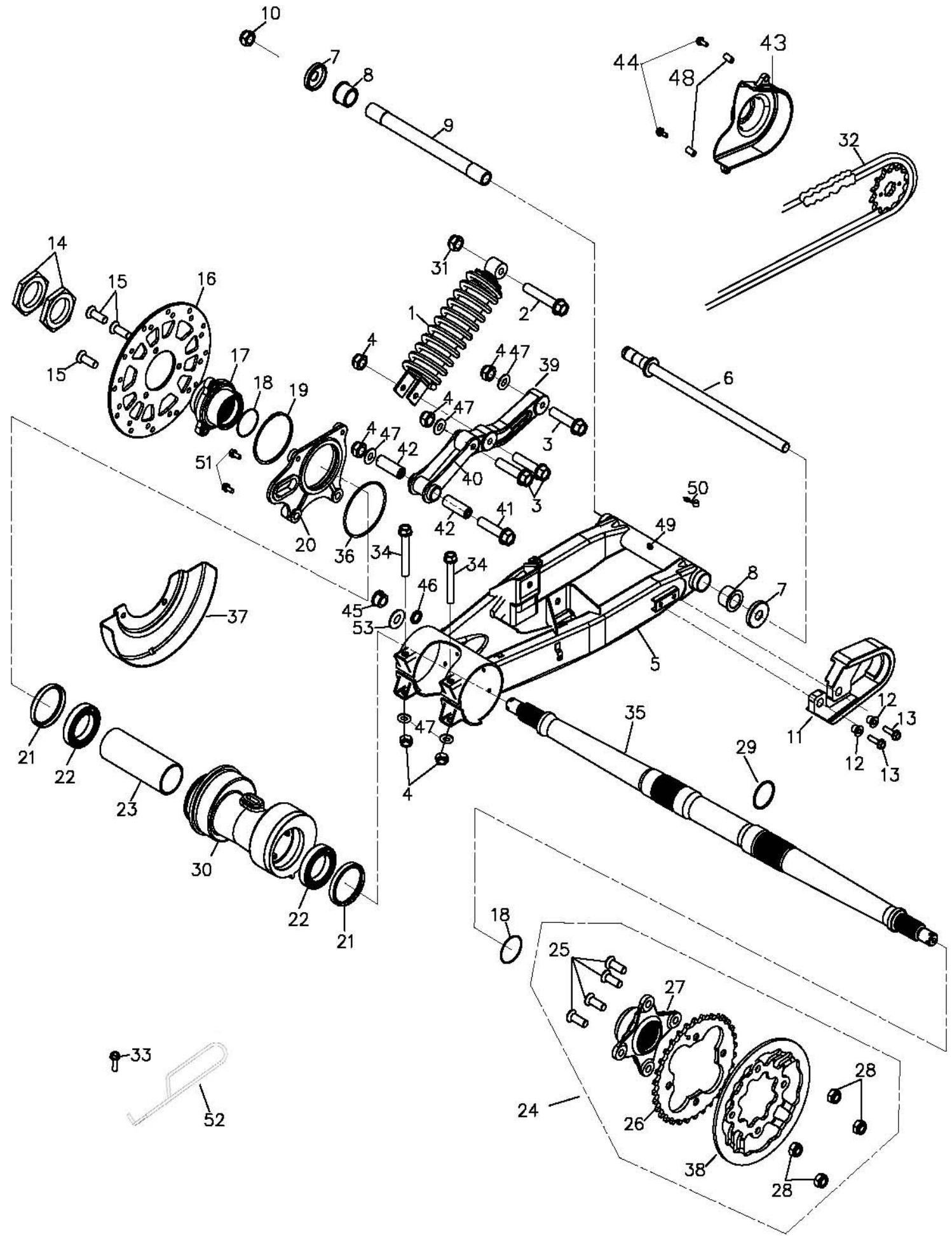 ADLY 320 U - 302-17A-SL SWING ARM SUB ASS'Y (SL) - 1