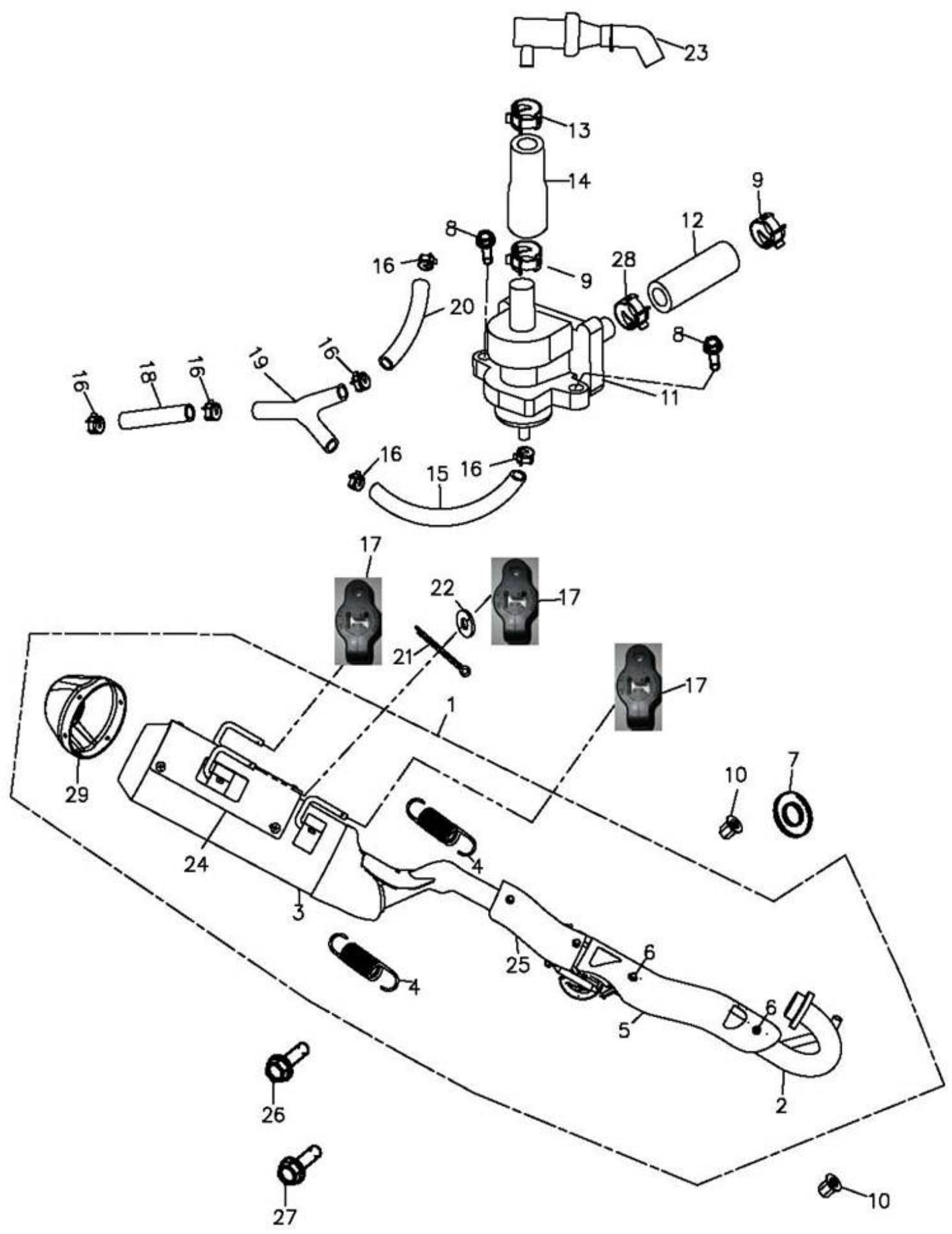 ADLY 320 U - 302-17A-SL SWING ARM SUB ASS'Y (SL) - 16