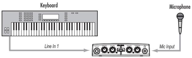 LEXICON ALPHA - RECORDING USING THE MICROPHONE/LINE INPUT - 1