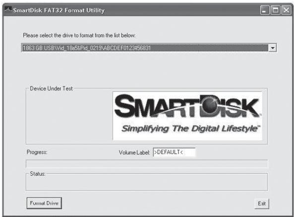 VERBATIM 2-DISK RAID USB-ESATA EXTERNAL HARD DRIVE - To Format the drive using Verbatim FAT32 formatting utility: - 1
