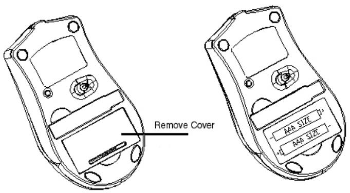 VERBATIM WIRELESS DESKTOP MOUSE - Battery Installation - 1