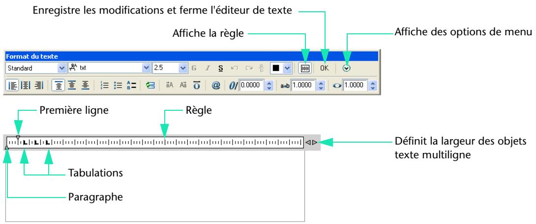 AUTODESK AUTOCAD 2006 - Editeur de texte intégré (commande TEXTMULT) - 1