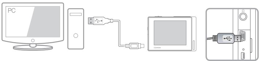 COWON D2 - Chargement de la batterie - 1