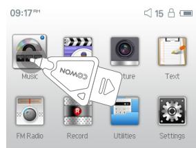 COWON D2 - Commande simple - 1