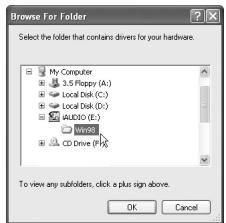 COWON D2 - Configuration du pilote windows 98 - 2