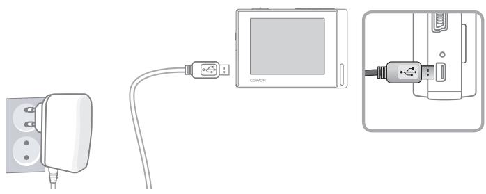 COWON D2 - Chargement de la batterie - 2
