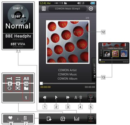 COWON S9 - + Music Mode - 1