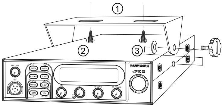 PRESIDENT JFK II - 1) Waar en hoe uw CB radio te monteren: - 1