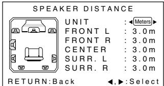 SHERWOOD R-963 - When selecting the SPEAKER DISTANCE - 3
