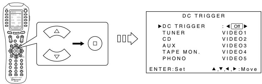 SHERWOOD R-963 - When selecting the DC TRIGGER - 2
