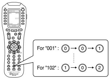 SHERWOOD R-963 - ENTERING A SETUP CODE - 14