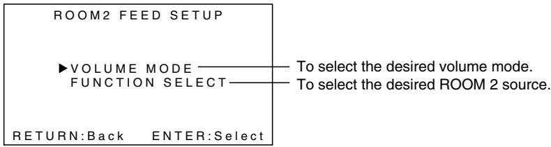 SHERWOOD R-963 - SETTING THE ROOM2 FEED SETUP - 1