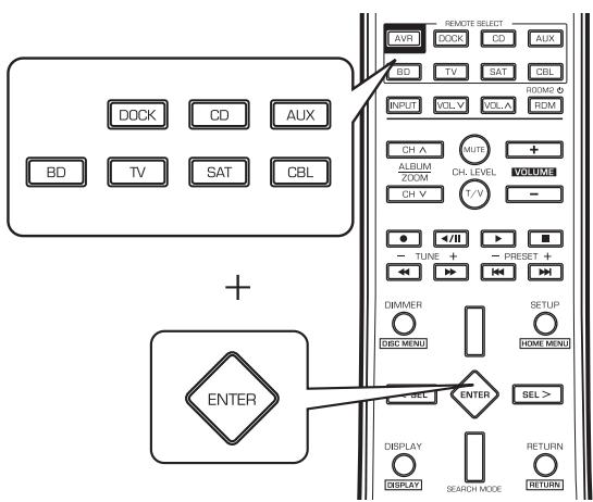 SHERWOOD R-904N - Entering a setup code - 1