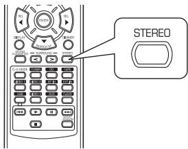 SHERWOOD RD-6504 - Pour annuler le mode surround pour une lecture stéréo - 2