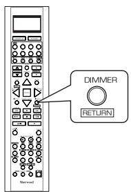 SHERWOOD R-772 - Adjusting the brightness of the fluorescent display - 1