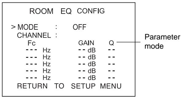 SHERWOOD R-772 - When selecting the ROOM EQ SETUP - 2