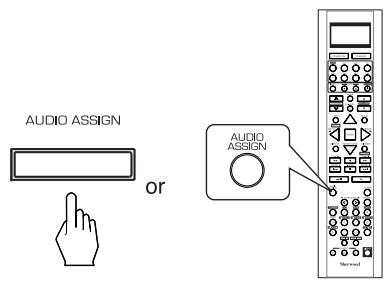 SHERWOOD R-772 - Press the AUDIO ASSIGN button. - 1