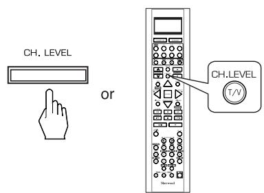 SHERWOOD R-772 - Press the CHANNEL LEVEL button. - 1